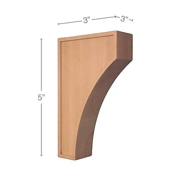 Mission Corbel, Maple, 5" Tall, PRO Value