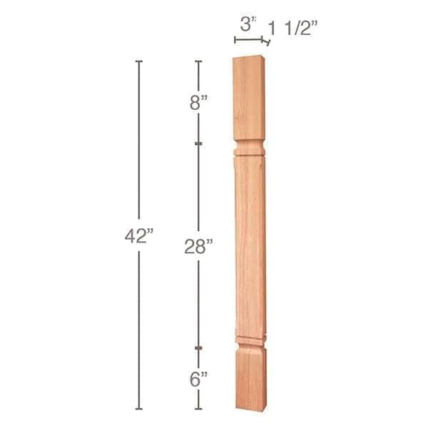Mission Chamfered Bar Split Column, PRO Series