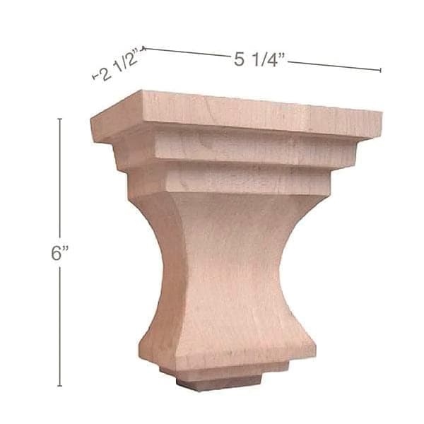 Metro Corbel, Maple, 6" Tall, PRO Value