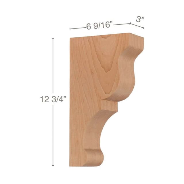 Transitional Corbel, Maple, 12-3/4" Tall, PRO Value