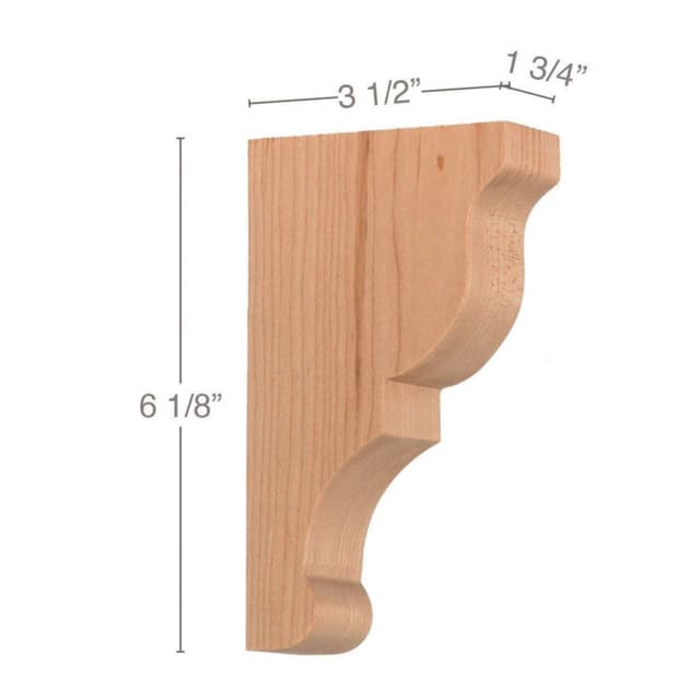 Transitional Corbel, Maple, 6-1/8" Tall, PRO Value