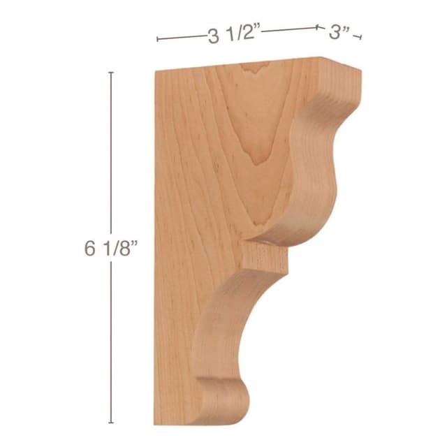 Transitional Corbel, Cherry, 6-1/8" Tall, PRO Value