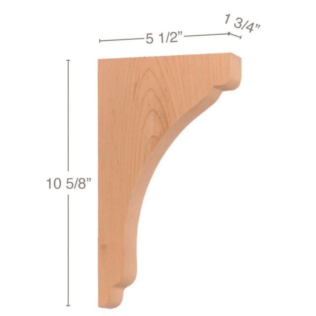 Shaker Corbel, Cherry, 10-5/8" Tall, PRO Value