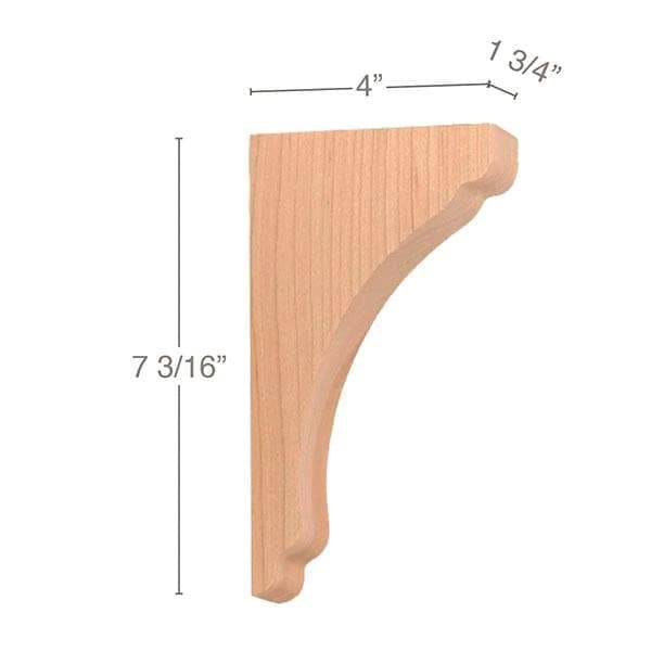 Shaker Corbel, Cherry, 7-3/16" Tall, PRO Value