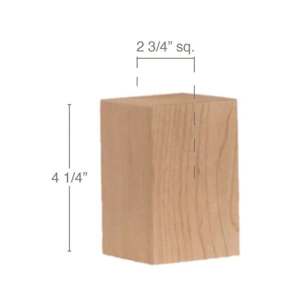 Contemporary Straight Square Bun Foot, PRO Series