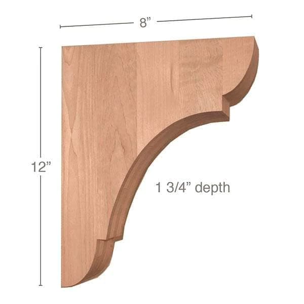 Classic Shaker Corbel, Maple, 12" Tall, PRO Value
