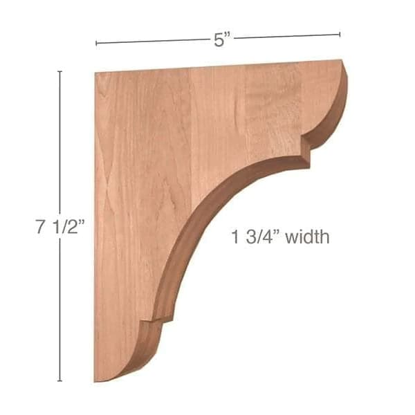 Classic Shaker Corbel, Maple, 7-1/2" Tall, PRO Value