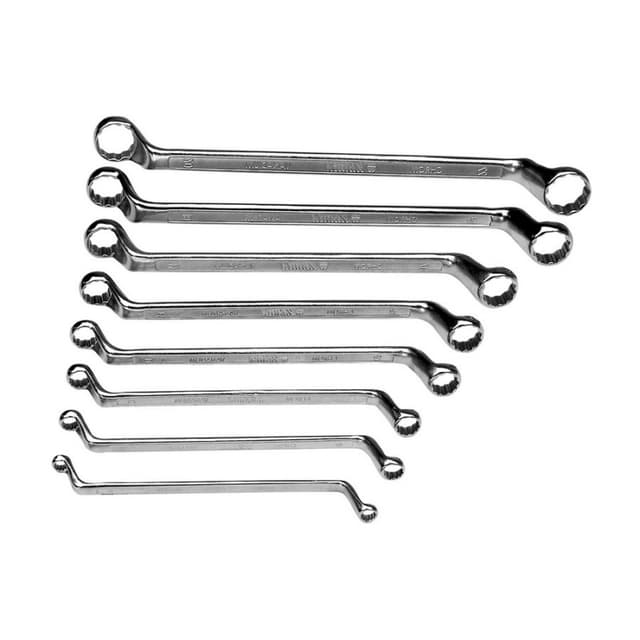 Wurth ZEBRA Powerdriv® Double Box End Wrench Sets, Deep Offset Metric 8pc