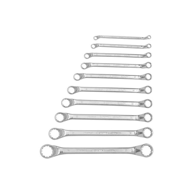 Wurth ZEBRA Powerdriv® Double Box End Wrench Sets, Deep Offset Metric 10pc
