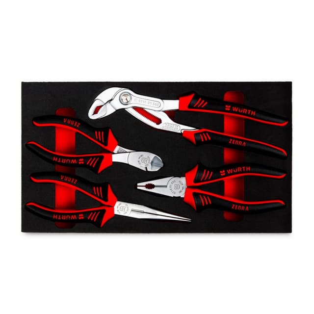 Wurth ZEBRA 4pc Set with Combination Plier
