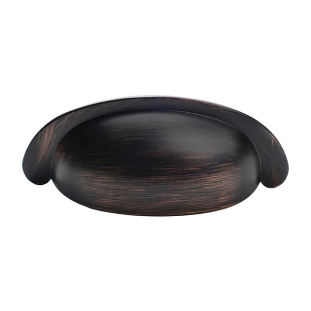Wurth Bin Pull Series 3" Center to Center Zamak Cup Pull Oil Rubbed Bronze, WR01000049