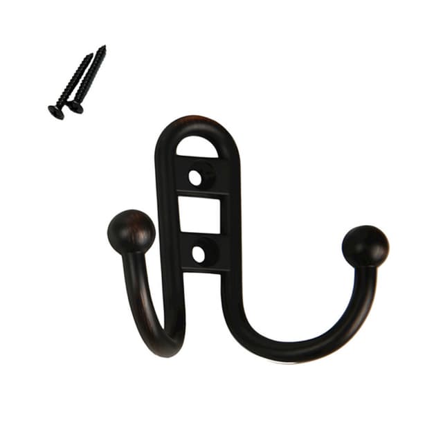 Wurth Oil Rubbed Bronze Double Prong Hook