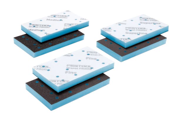 Festool 80 x 133 mm Hook and Loop Aluminum Oxide Granat PROfile Foam Sanding Pads