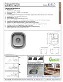 Karran Edge 300 Series Stainless Steel Single Bowl Seamless Undermount Kitchen Sink, E-310, user manual