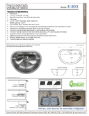 Karran Edge 300 Series Stainless Steel Single Bowl Seamless Undermount Vanity Sink, E-303, user manual