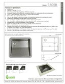 Karran Edge 500 Series Stainless Steel Single Bowl Seamless Undermount Vanity Sink, E-505D, user manual