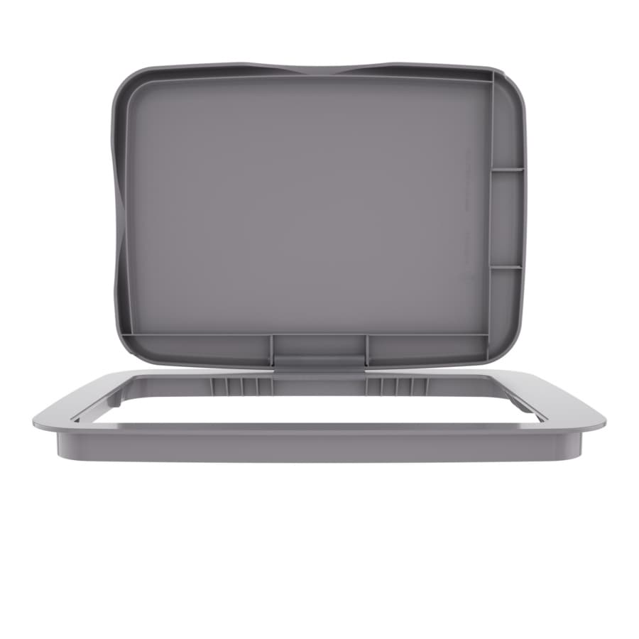 Directional Lid Example Metallic Silver Polymer Bi-Directional Lid for Rev-A-Shelf® 35 and 50 ...