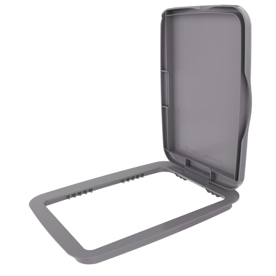 Directional Lid Example Metallic Silver Polymer Bi-Directional Lid for Rev-A-Shelf® 35 and 50 ...