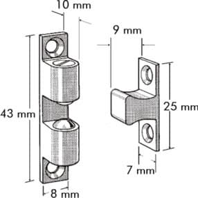 Ball Catch Width Spring 1011 Tension Ball Catch, Dull Brass | Würth Baer Supply Company