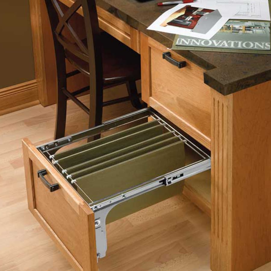 Pull Out File Rails Side-Mount File System Pull-Out for Drawers, 15