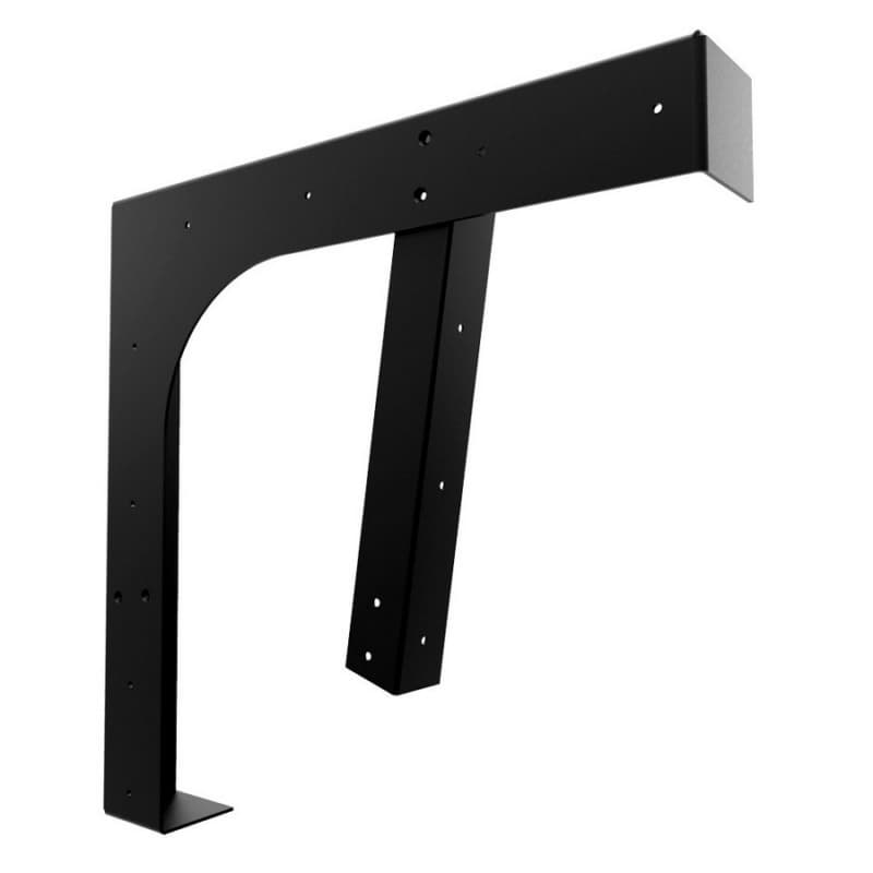Vanity Support Federal Brace Universal Series ADA Floating Vanity Support Black Steel ...