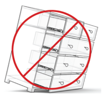 Dont let cabinets or dressers tip over