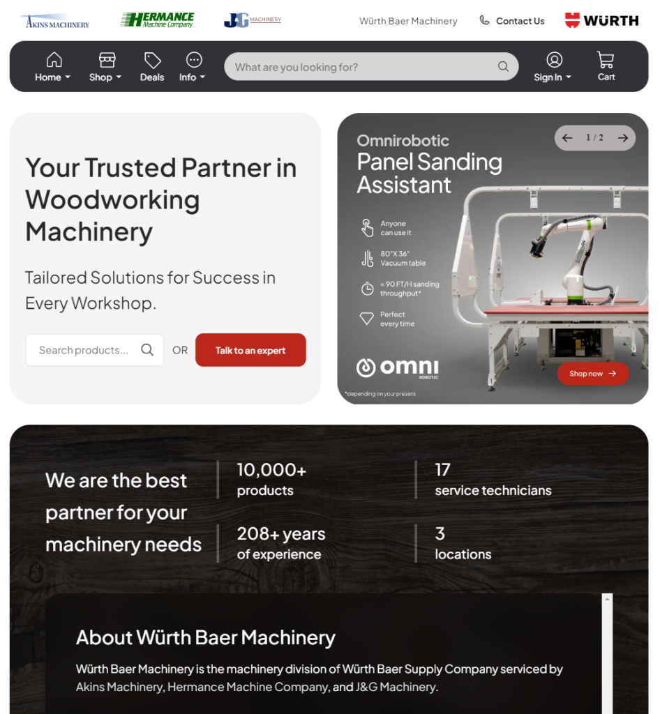 Würth Baer Machinery Home Page