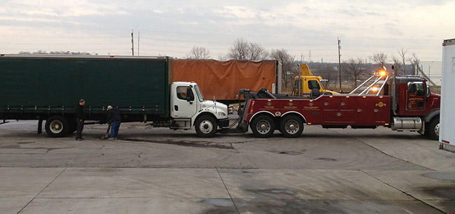 Würth Delivery Truck being Towed