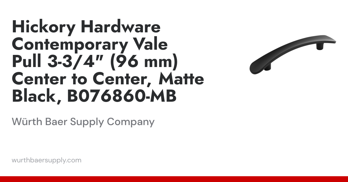 Vale Collection Pull 3-3/4 Inch (96mm) Center to Center Matte Black ...