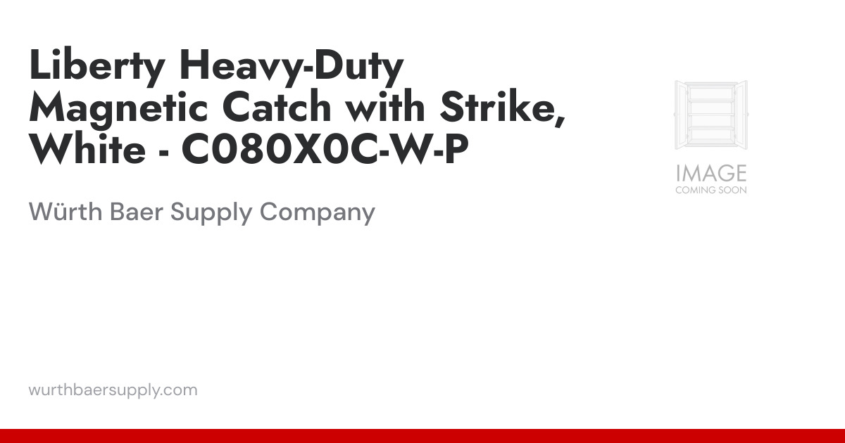 Liberty Heavy-Duty Magnetic Catch with Strike, White - C080X0C-W-P ...