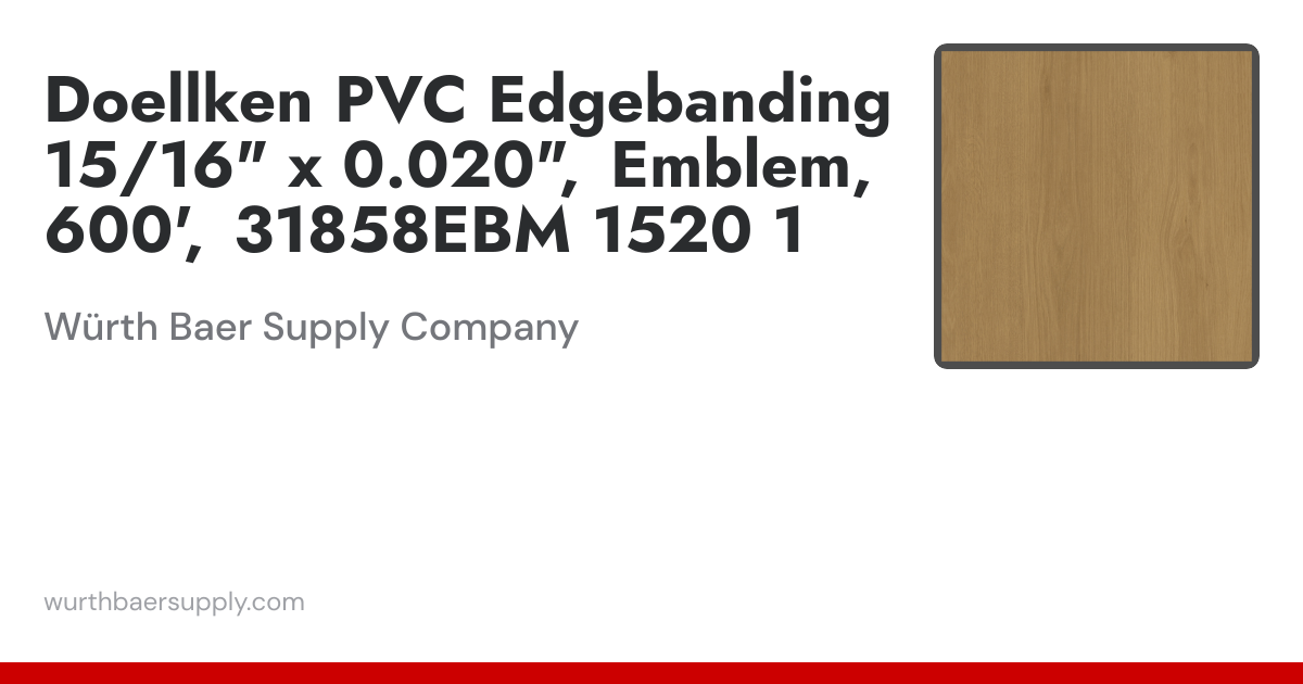 PVC Edgebanding 31858EBM Emblem 15/16