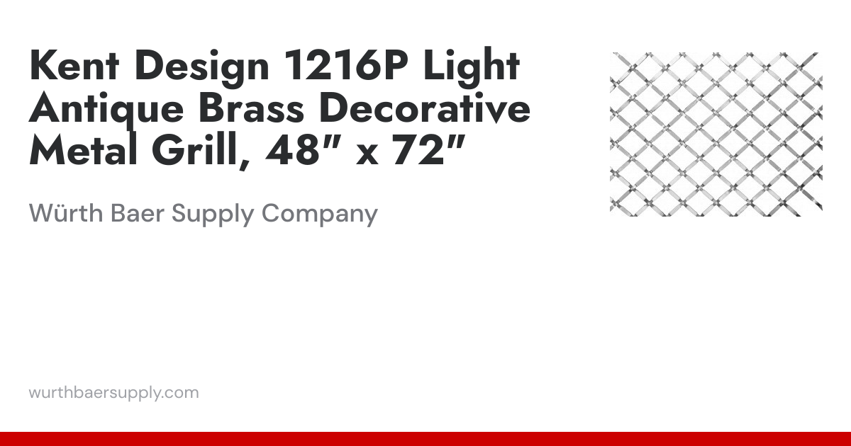 Kent Design 1216P Series, Decorative Wire Grill 48X72 Light Antique ...