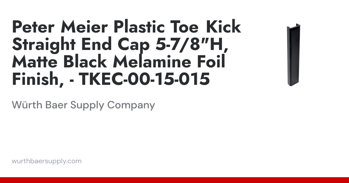 Peter Meier Plastic Toe Kick Straight End Cap 5-7/8