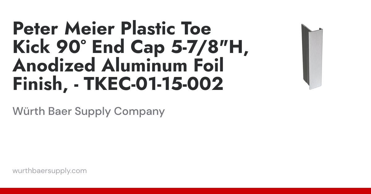 Peter Meier Plastic Toe Kick 90° End Cap 5-7/8