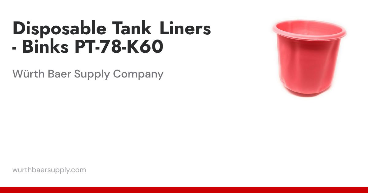 Disposable Tank Liners - Binks PT-78-K60 | Würth Baer Supply Company