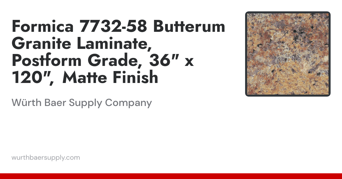 Formica 7732-58 Butterum Granite Laminate Postform Grade, 36