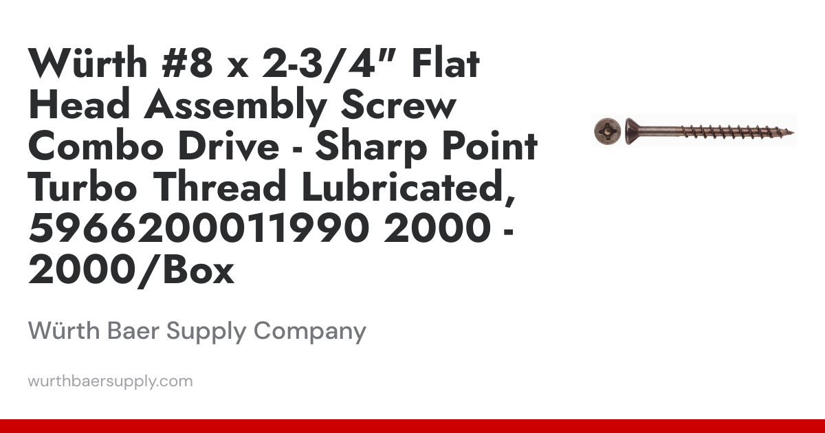 Würth #8 x 2-3/4