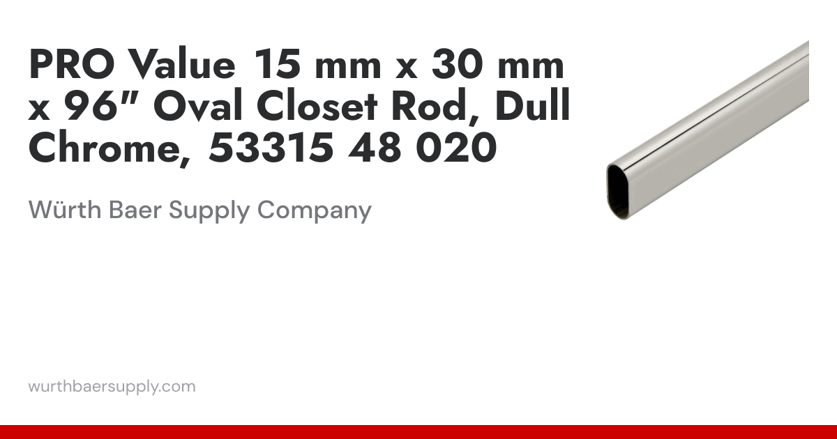 Pro Value Series Dull Chrome 1-1/8