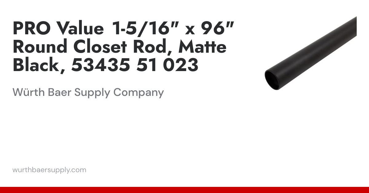Pro Value Series Matte Black 1-5/16