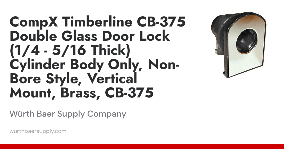 CompX Timberline CB-375 Double Glass Door Lock (1/4 - 5/16 Thick ...