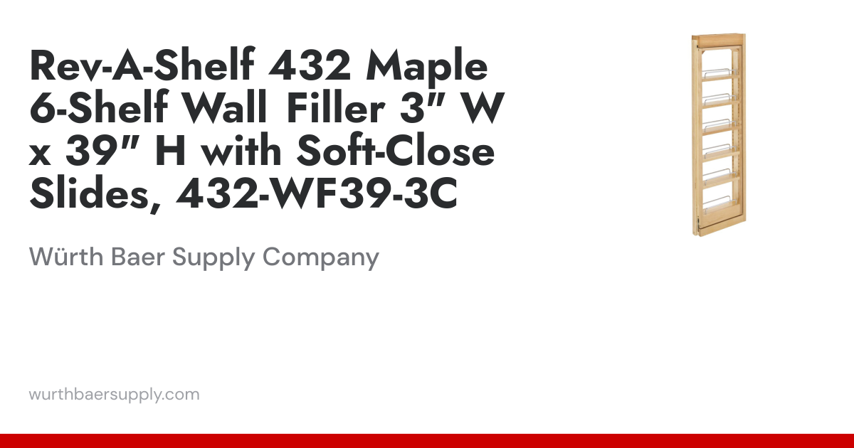 Rev-A-Shelf 432 Maple 6-Shelf Wall Filler 3