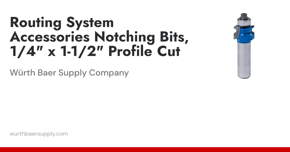 Routing System Accessories Notching Bits, 1/4