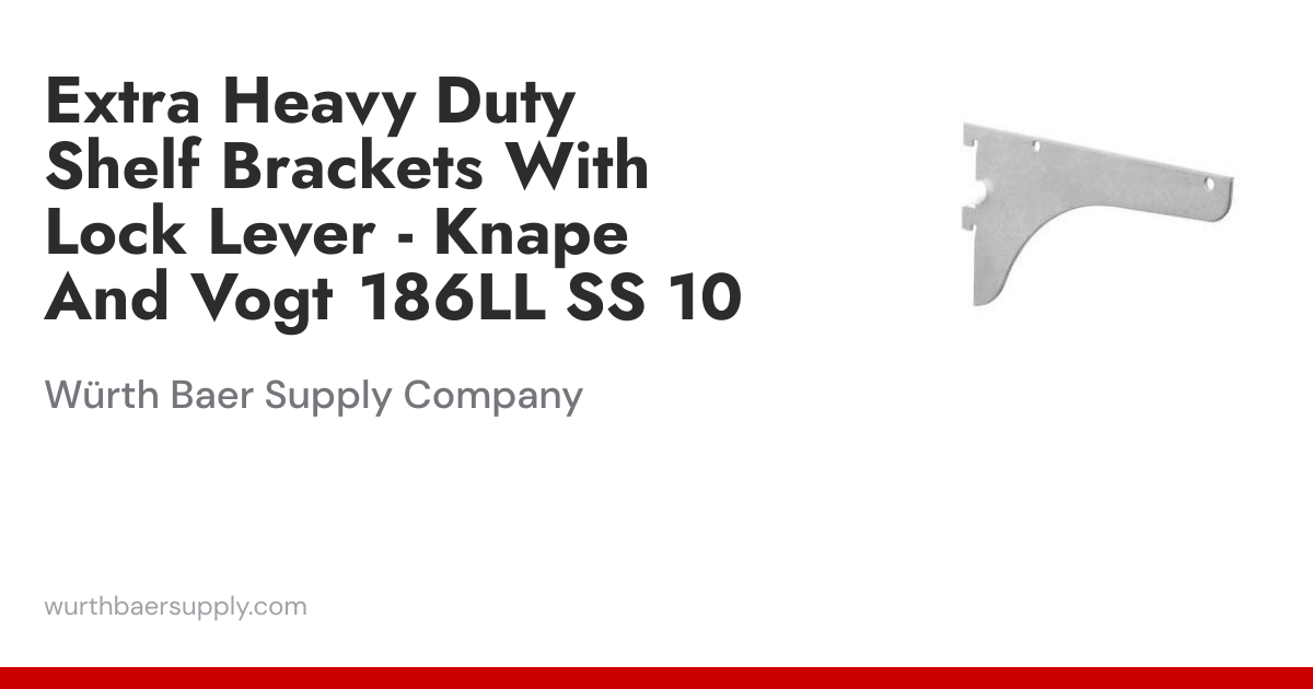 Extra Heavy Duty Shelf Brackets With Lock Lever - Knape And Vogt 186LL ...