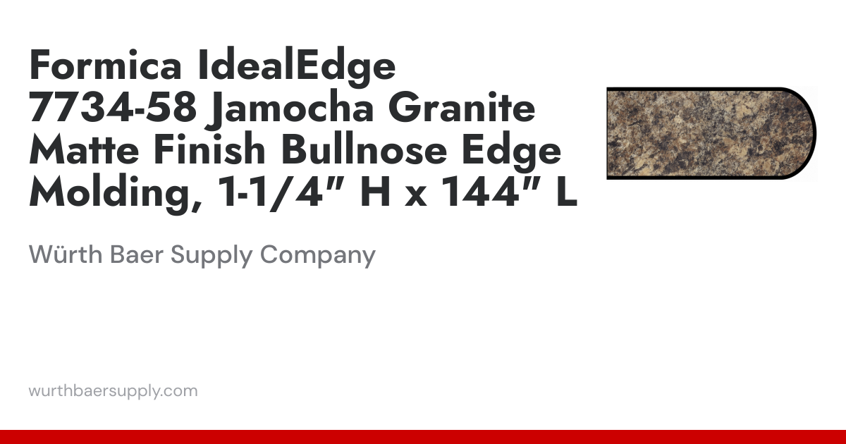 Formica IdealEdge 7734-58 Jamocha Granite Matte Finish Bullnose Edge ...