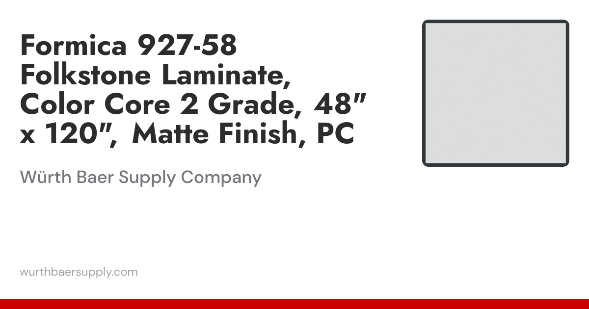 Formica 927-58 Folkstone Laminate Color core 2, 48