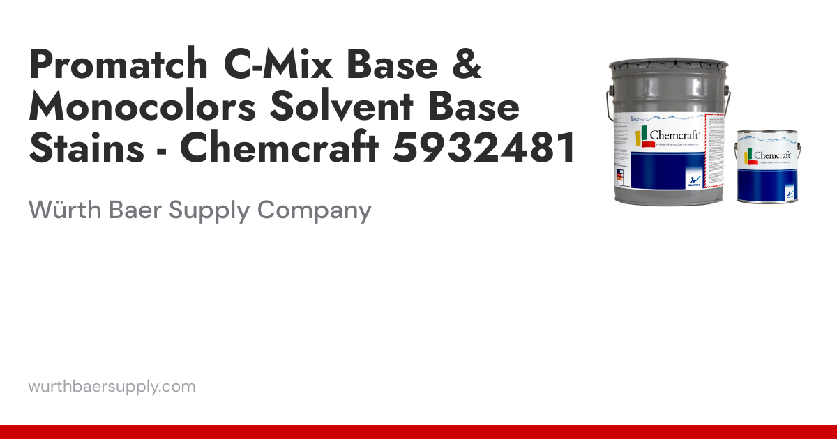 Promatch C-Mix Base & Monocolors Solvent Base Stains - Chemcraft ...