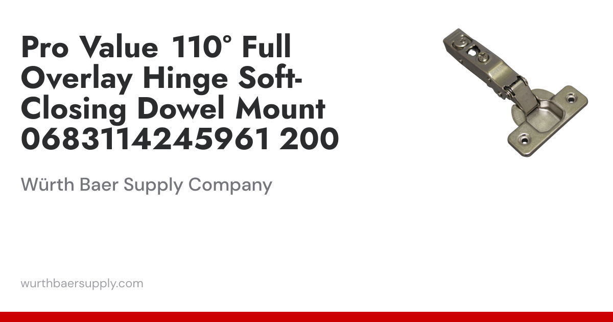 Pro Value Series Soft-Close Full Overlay Face-Frame Frameless Hinges ...