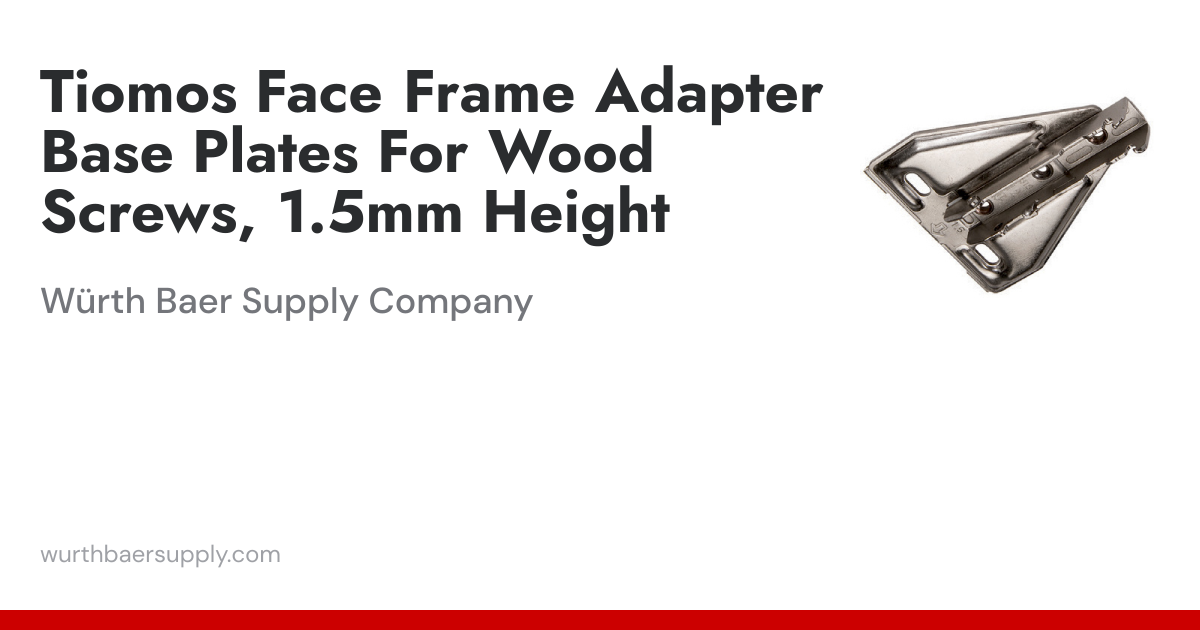 Tiomos Face Frame Adapter Base Plates For Wood Screws, 1.5mm Height ...