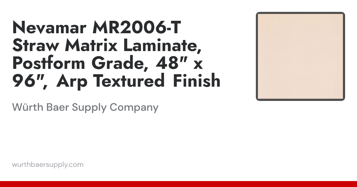 Nevamar MR2006-T Straw Matrix Laminate Postform Grade, 48