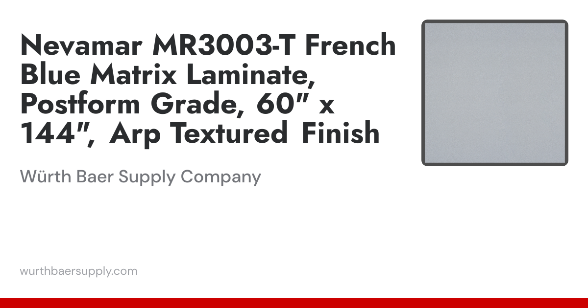 Nevamar MR3003-T French Blue Matrix Laminate Postform Grade, 60